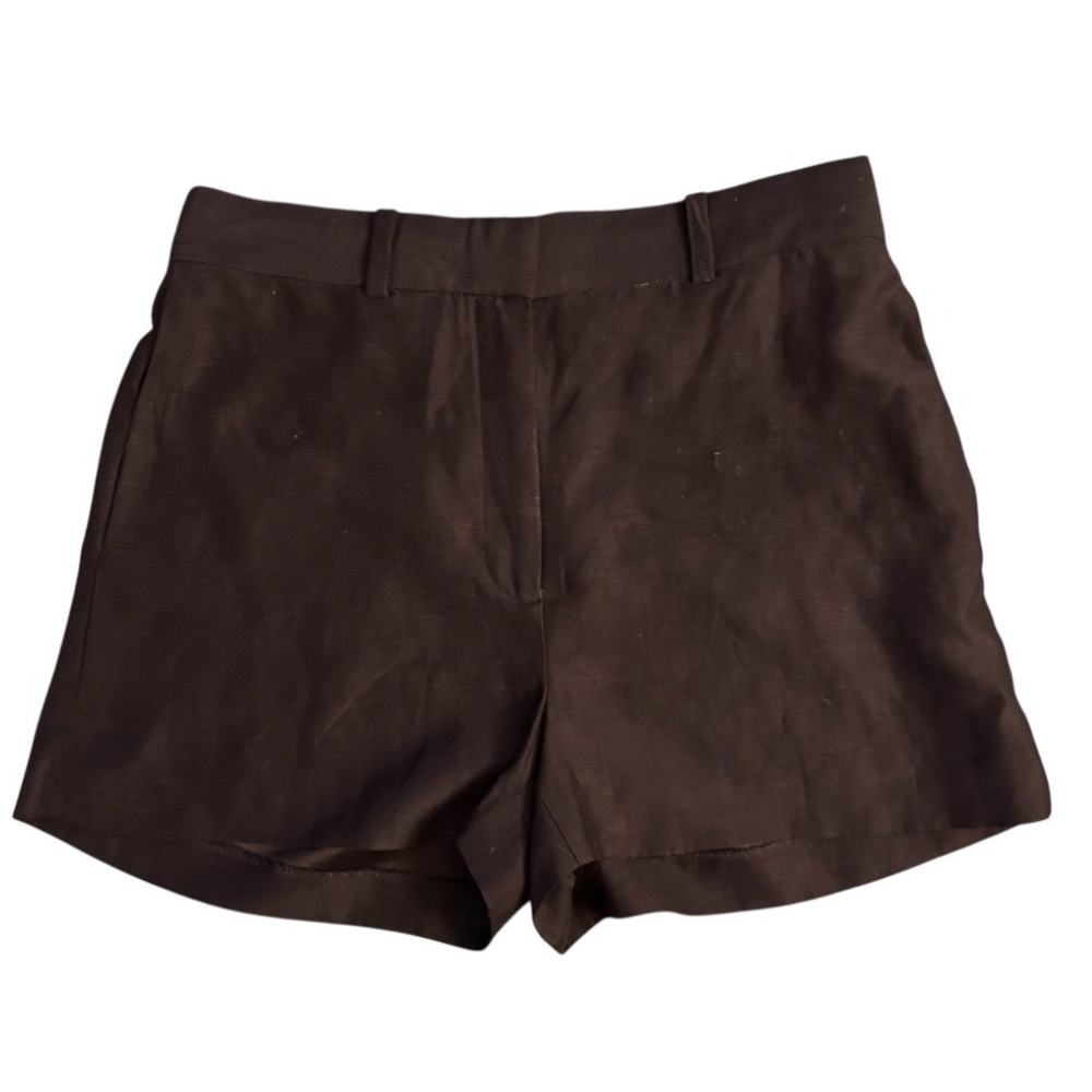 Aritzia  Babaton agency black linen mini shorts size. 4